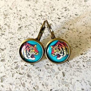 Circular Tiger Earrings
